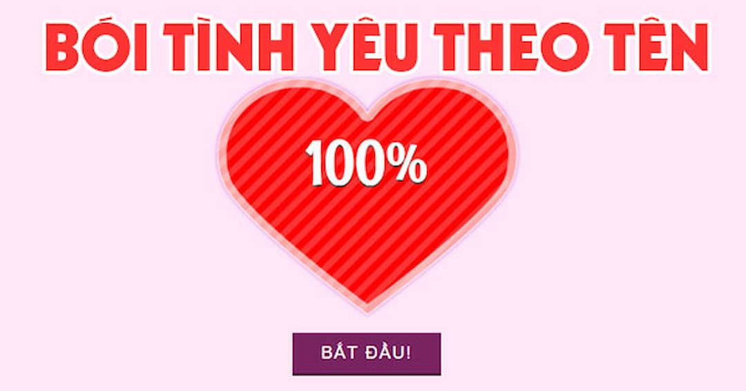 Cách để bói tình yêu theo tên rất đúng 