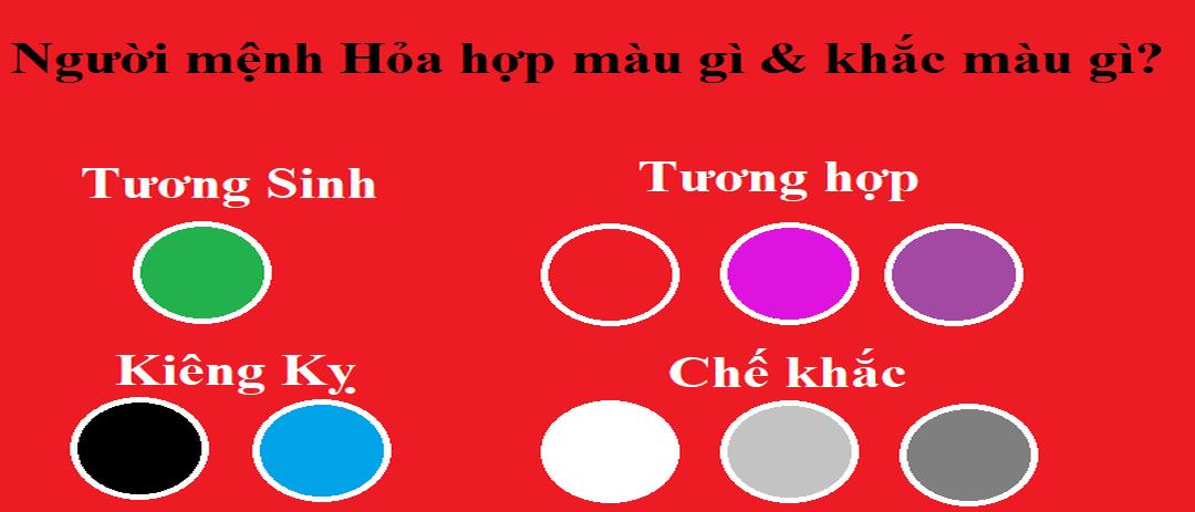 Màu khắc với người mang hệ Hoả